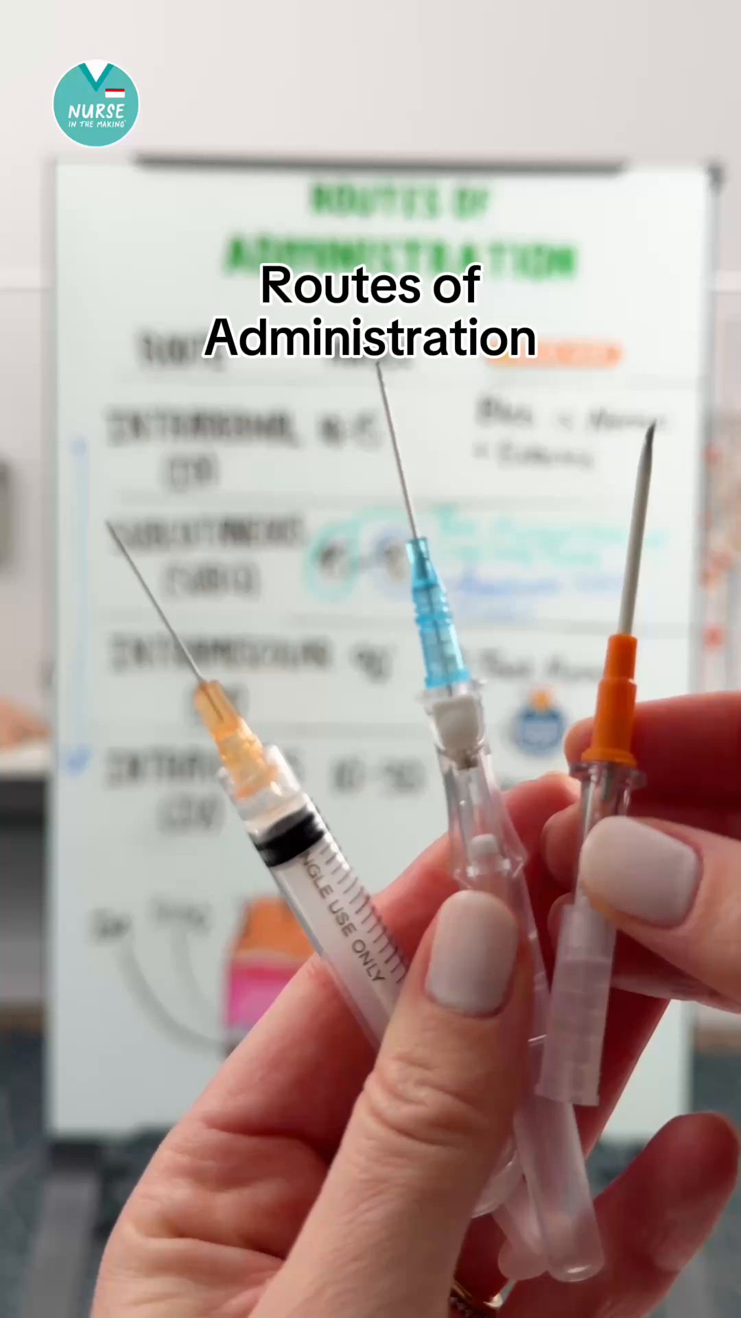 Routes of Administration 💉💊 💉 Intradermal (ID): 10–15° → A small bleb ...