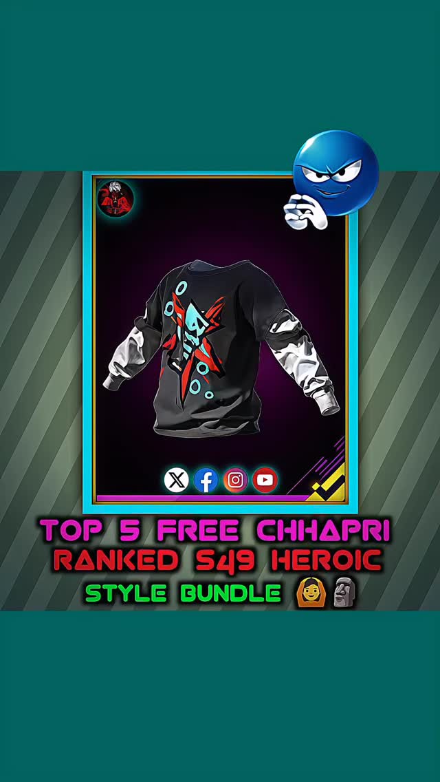 TOP 5 FREE CHHAPRI RANKED S49 HEROIC STYLE BUNDLE 🙆🗿#viral # ...