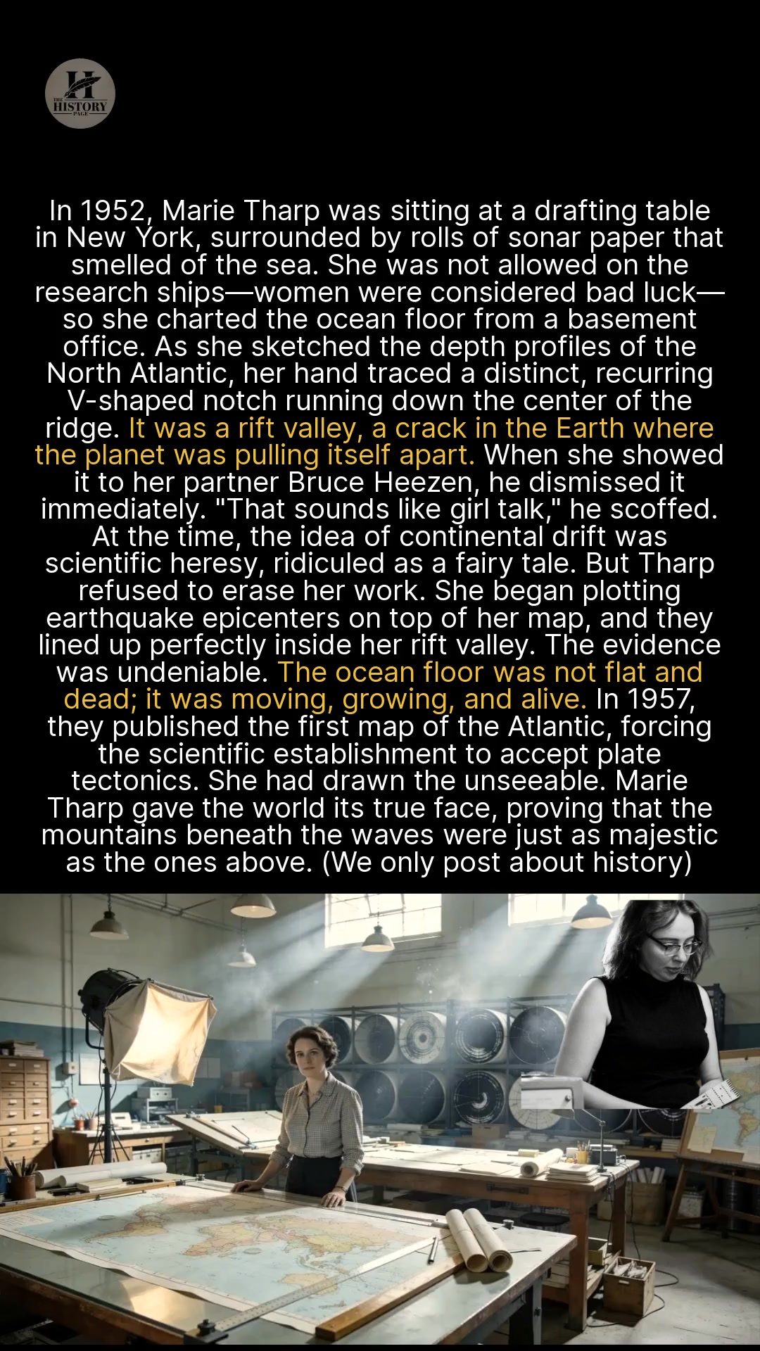 She mapped the hidden mountains beneath the Atlantic Ocean. # ...