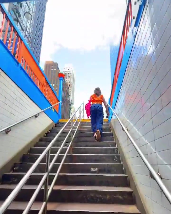 The MTA painted the 34th St–Penn Station (at 8th Avenue and 34th