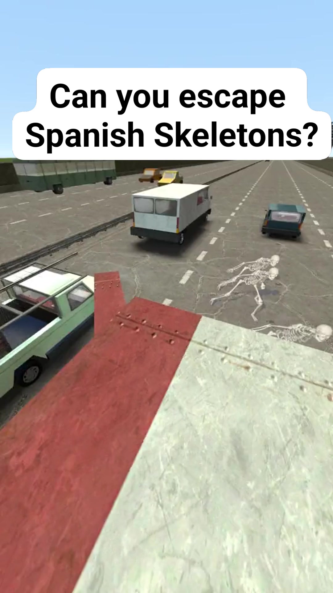 Spanish Skeleton Nextbot On Road #gmod #garrysmod #skeleton #road #cars ...