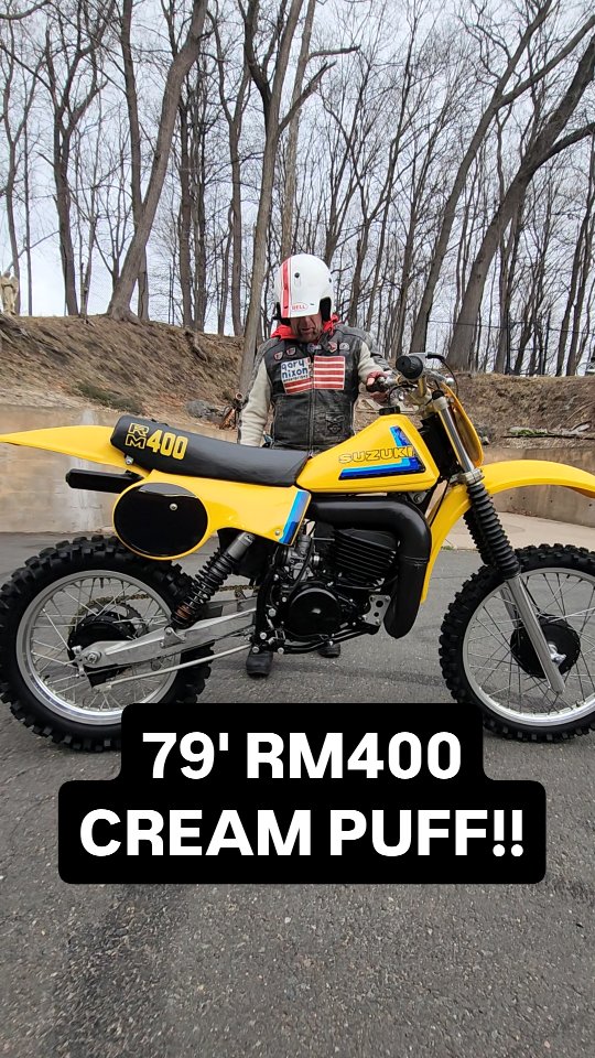 PRISTINE LOW HOUR 1979 SUZUKI RM400!! WILL BE ON EBAY AUCTION THIS