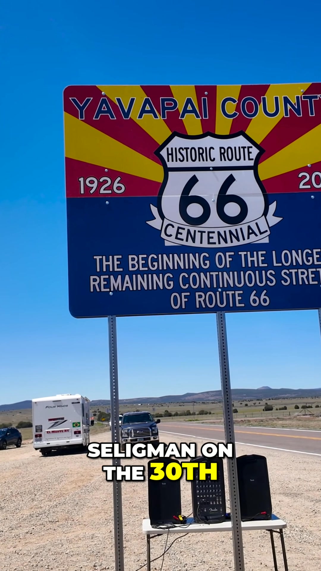 ❧   Route  66 ❧     Ｎｏ．416 Route 66 Centennial Sign Unveiling in Seligman - Ash Fork Arizona