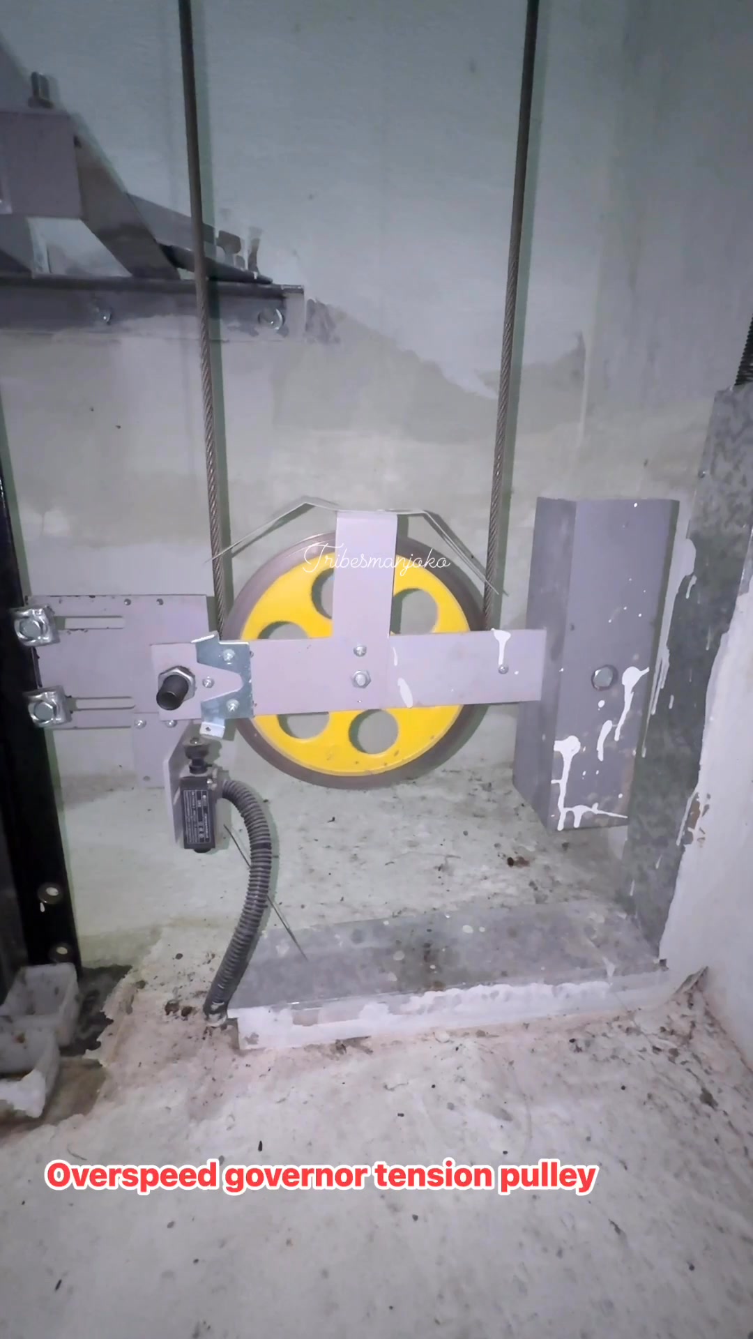 Overspeed governor tension pulley is a safety device that maintain ...