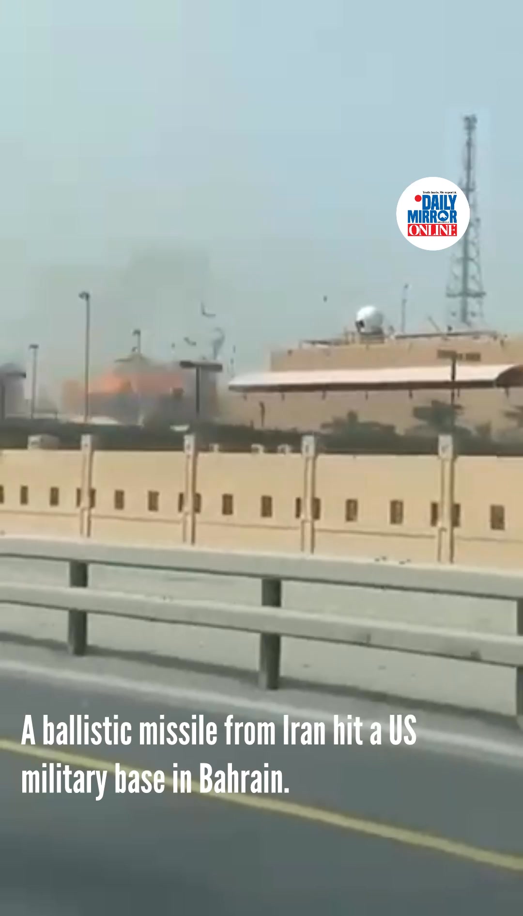 A ballistic missile from Iran hit a US military base in Bahrain. The ...