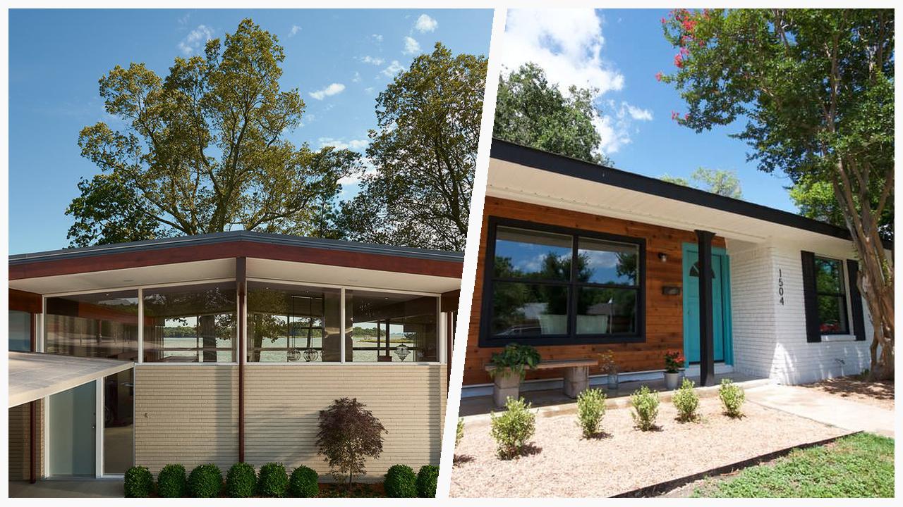 75 Mid-Century Modern Brick Exterior Home Ideas You'Ll Love | Browse ...