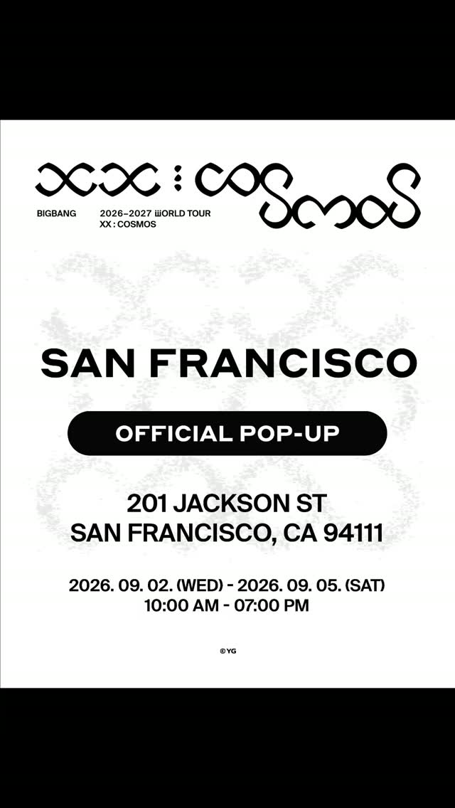 SAN FRANCISCO VIP'S IT'S YOUR TURN TO GET THESE BIGBANG COSMOS