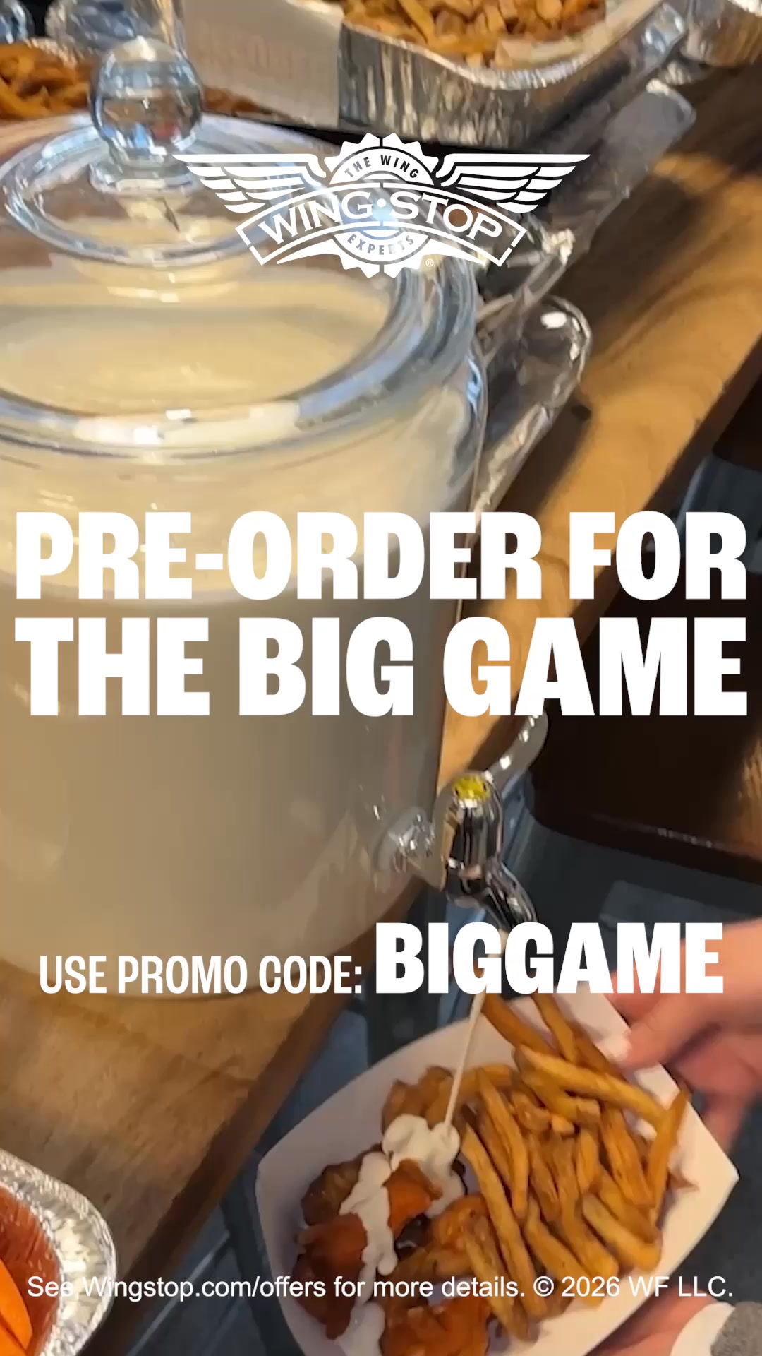 Get a FREE large ranch on us when you pre-order for the Big Game ...