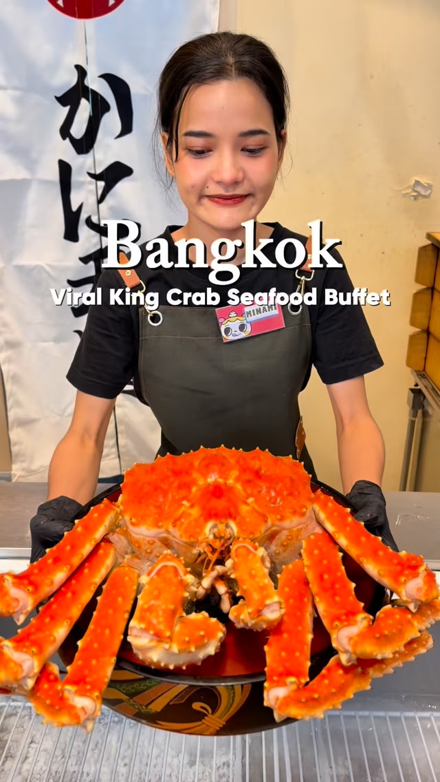 Save this viral king crab seafood buffet in Bangkok 🦀 📍Kani Tengoku ...