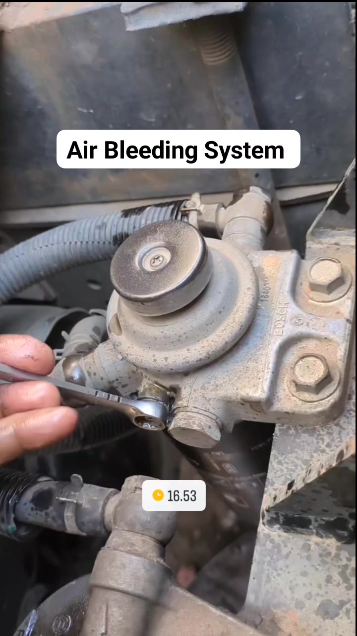Air bleeding system after fuel filter replacement #air #bleeding # ...