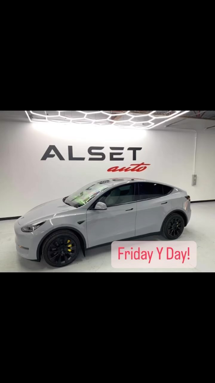 Happy Friday Y Day! Model Y with satin ppf and all the accessories you ...