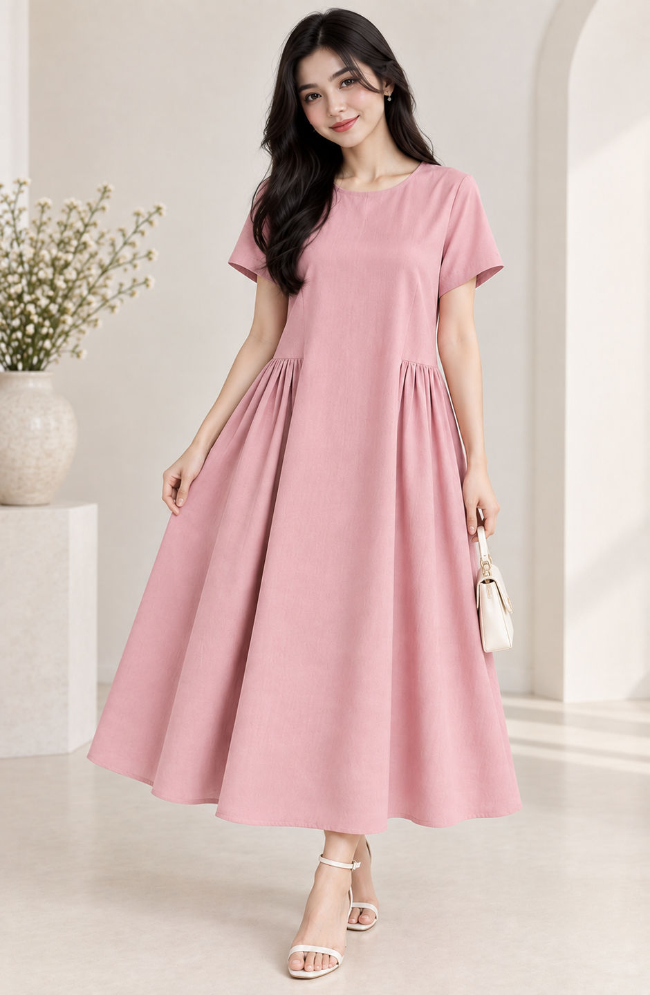 dress design tutorial Simple pattern✂️💖, #sewing #tutorial #fashion #fypシ #reelsvideo | KS Fashion Hub Color:29Peach Pink Wedding dresses cheap | July25_antecipação Drawing ideas shared for commercial purposes