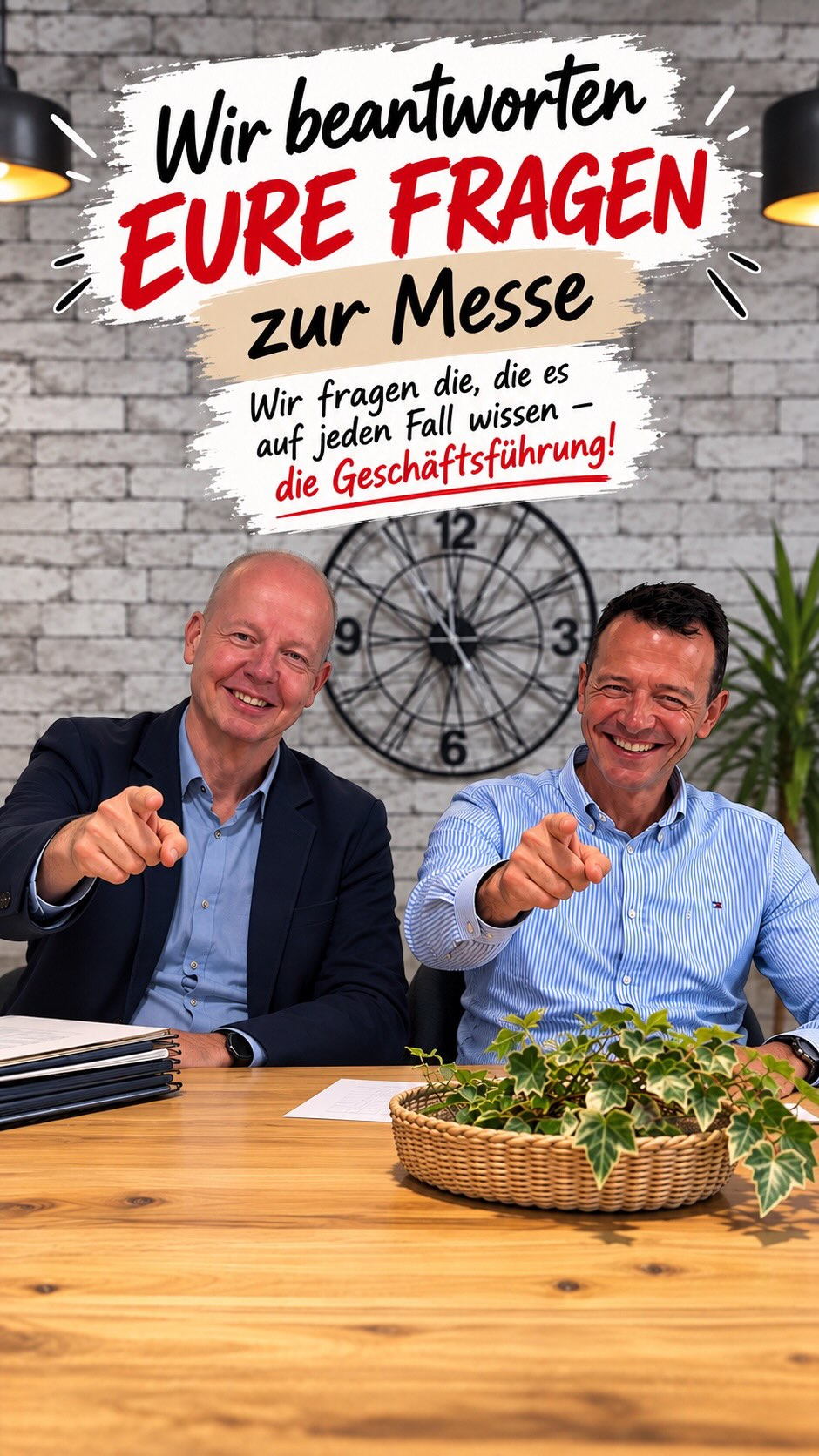 🎤 Direkt von der Messe: Wir stellen die Fragen, die euch beschäftigen – und die Geschäftsführung liefert die Antworten., Um nichts rund um die Messe zu verpassen, folgt uns! Wir nehmen euch mit und