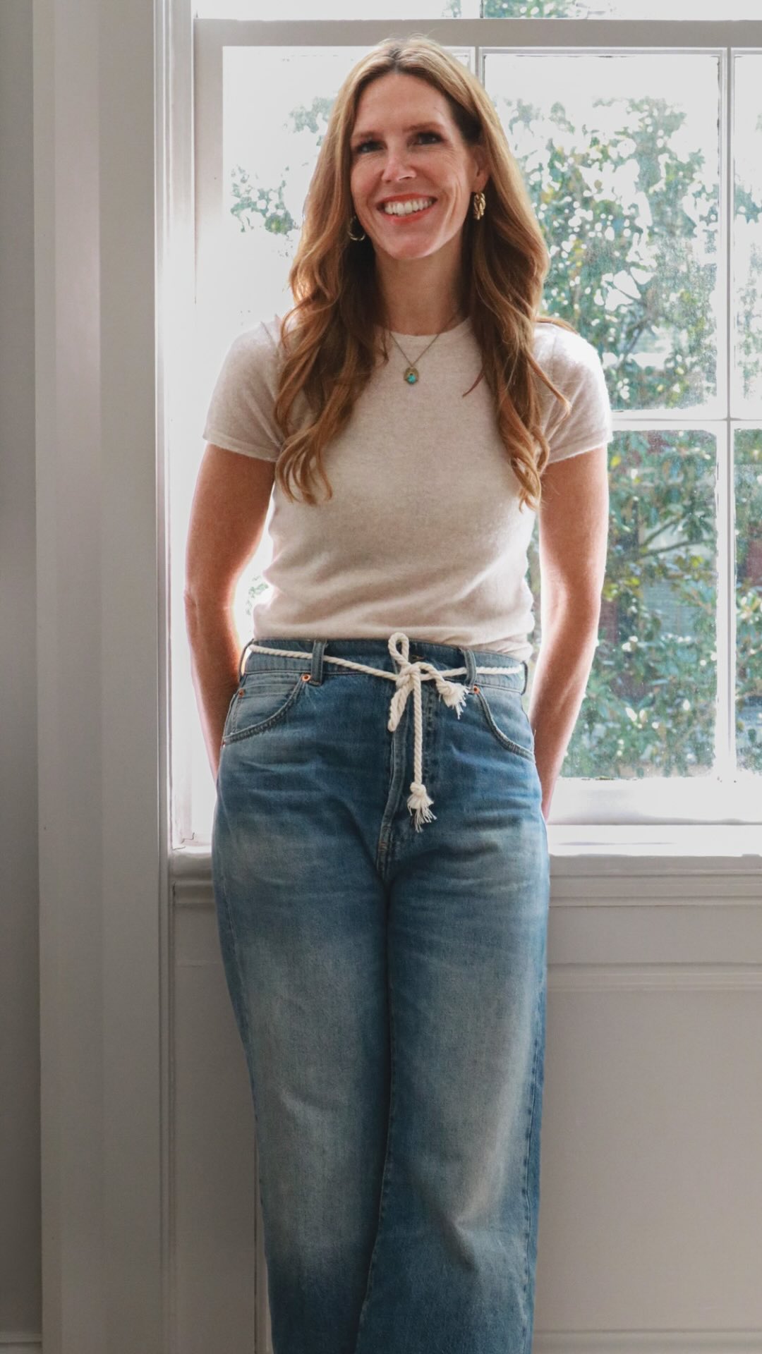 What makes the perfect pair of jeans? For Erika, it comes down to quality, sustainability, and a really good fit., PeppinoPeppino’s 1950s Selvedge Denim Culotte Jeans are made in Italy in small 