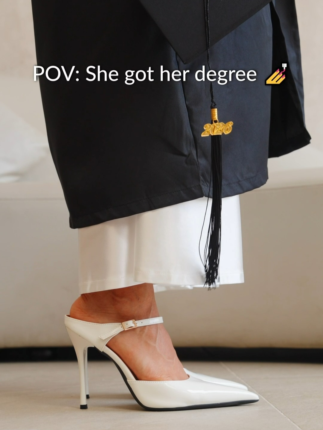Her next step? Looking really good 👠 , #CUCCOO#CUCCOObaddie#fashion#chic#graduationheels | cuccoofootwear