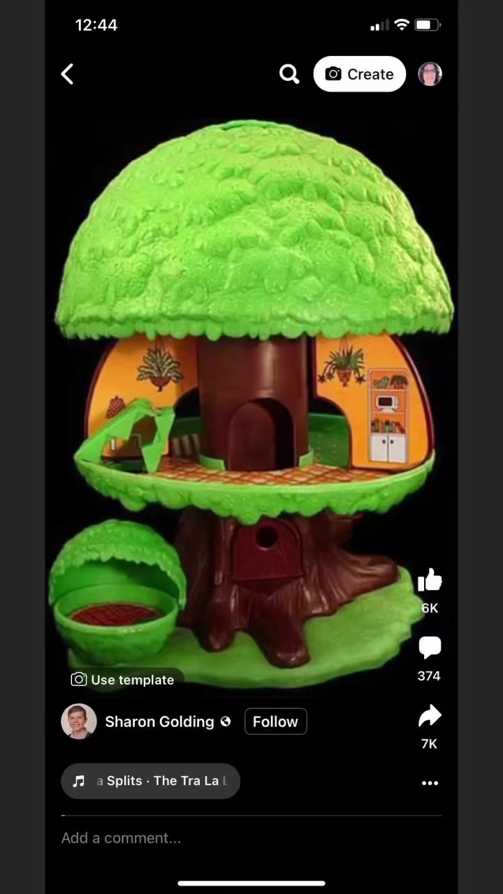 The bush / dog house ❤️ 1975 Kenner Family Treehouse featuring