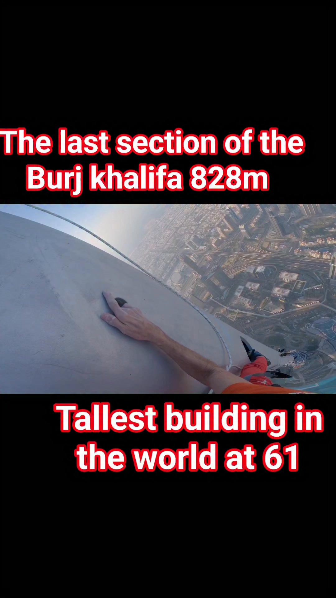 Reaching the last part of the 828m Burj khalifa that is remaining at ...
