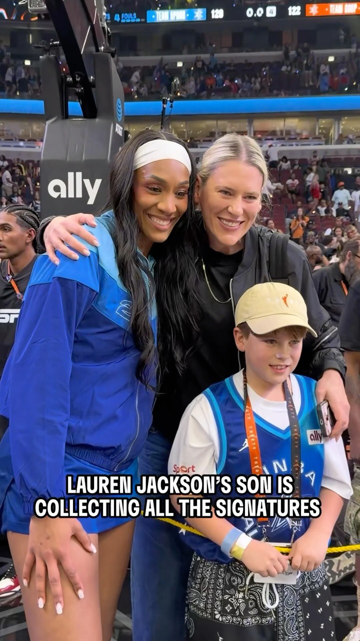 Legend Lauren Jackson and her son take the court, and he's racking