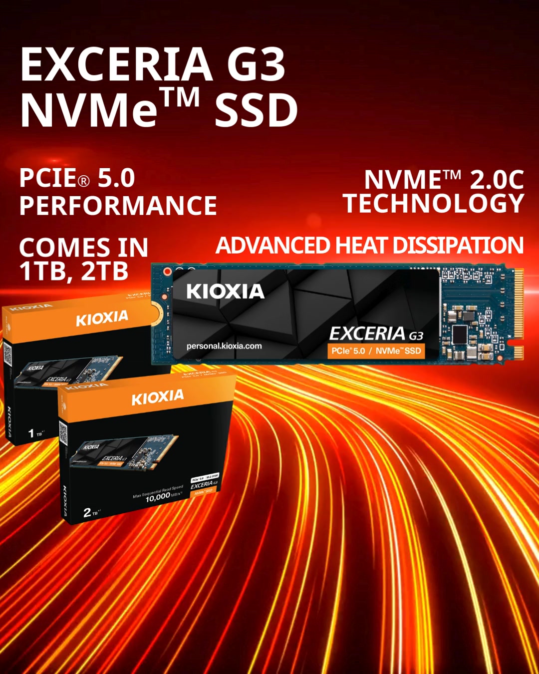 EXCERIA G3 NVMe™ SSD BASIC = FAST Run Fast like the Fire Horse of 2026 ...