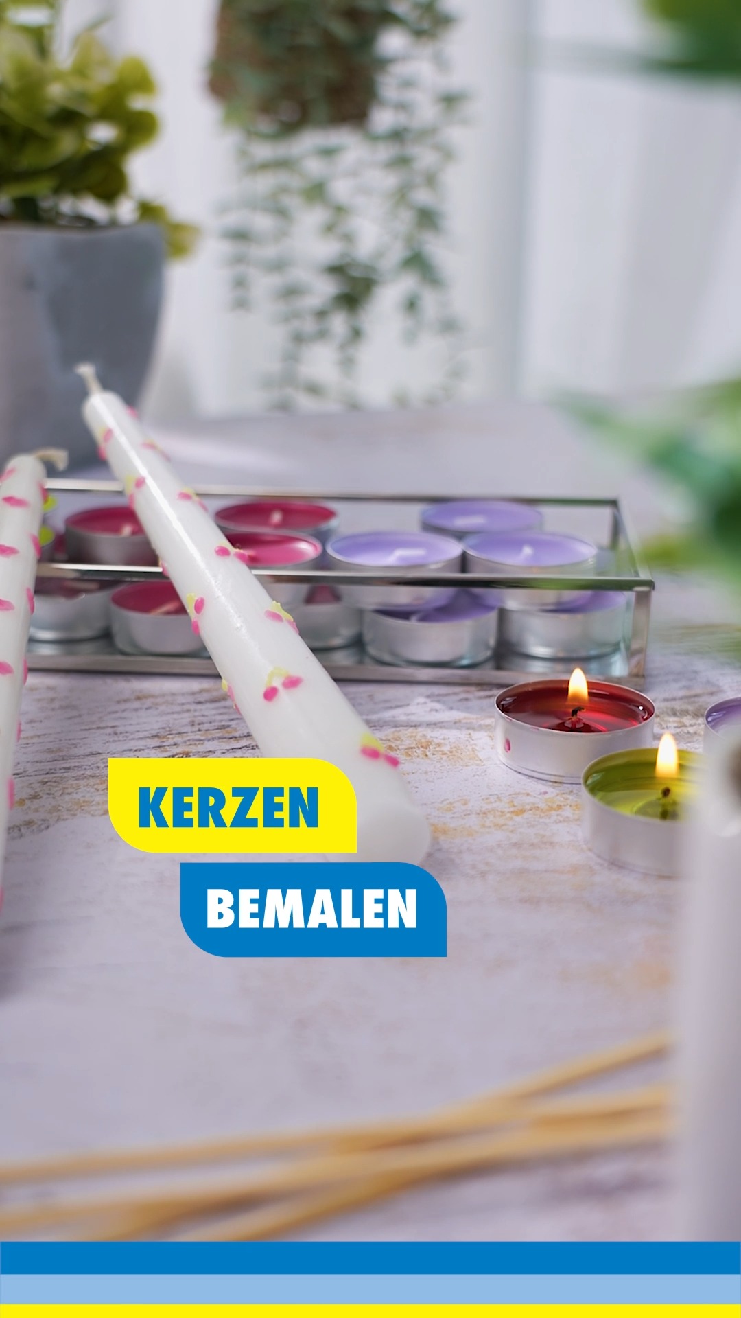 So zaubert ihr eure blanken Standardkerzen im Handumdrehen hübsch. ✨🕯️, 🌈 Bunte Teelichter gibt's in eurem TEDi übrigens schon ab 2,00€! | TEDi Deutschland