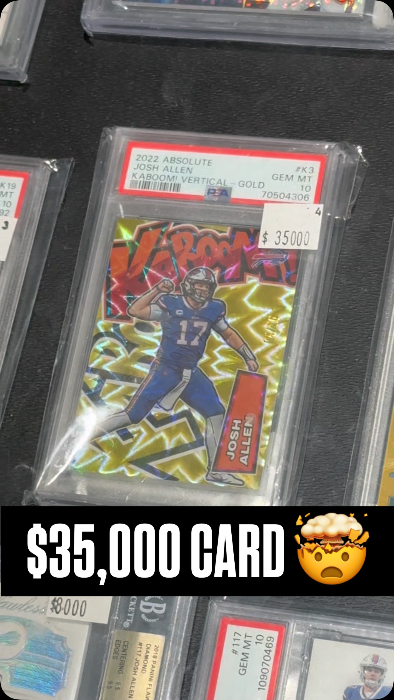A $35,000 Josh Allen trading card! 😳 That's the price tag on the