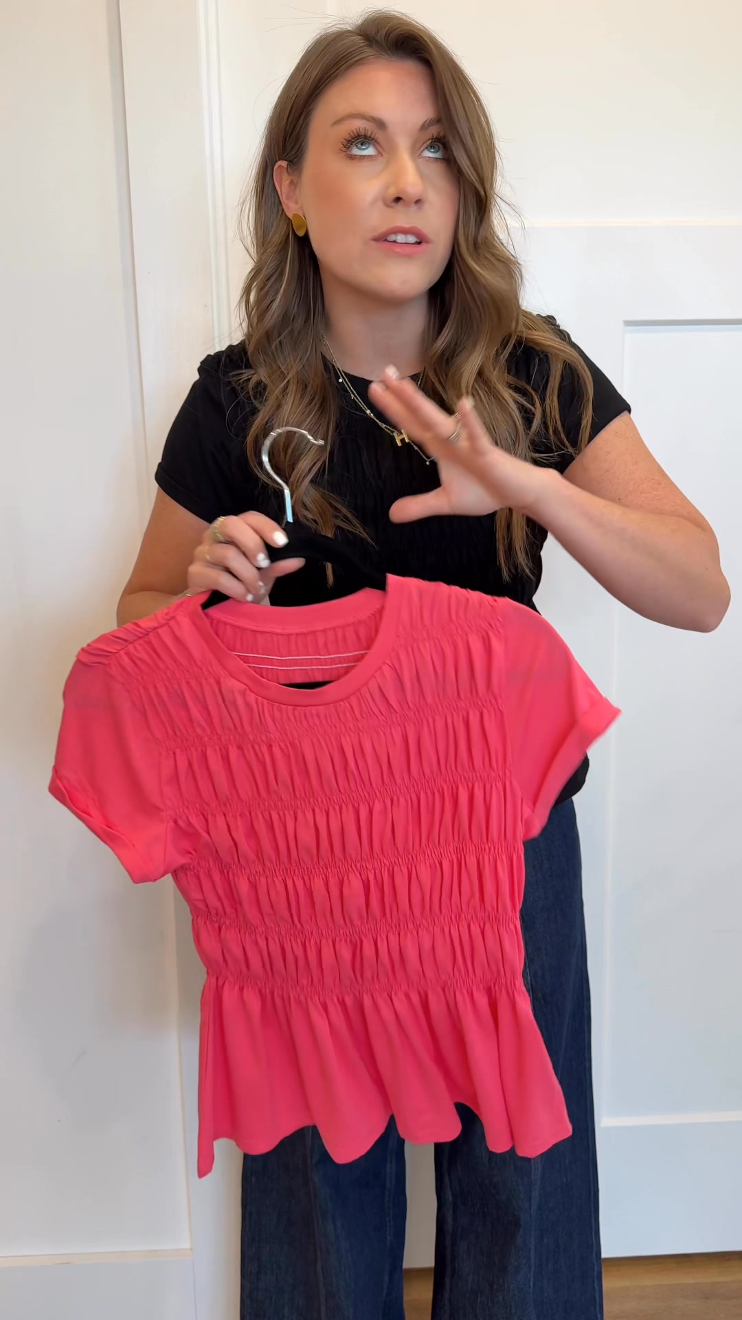 This basic top you’ll wear on repeat and it’s so cute layered with a ...