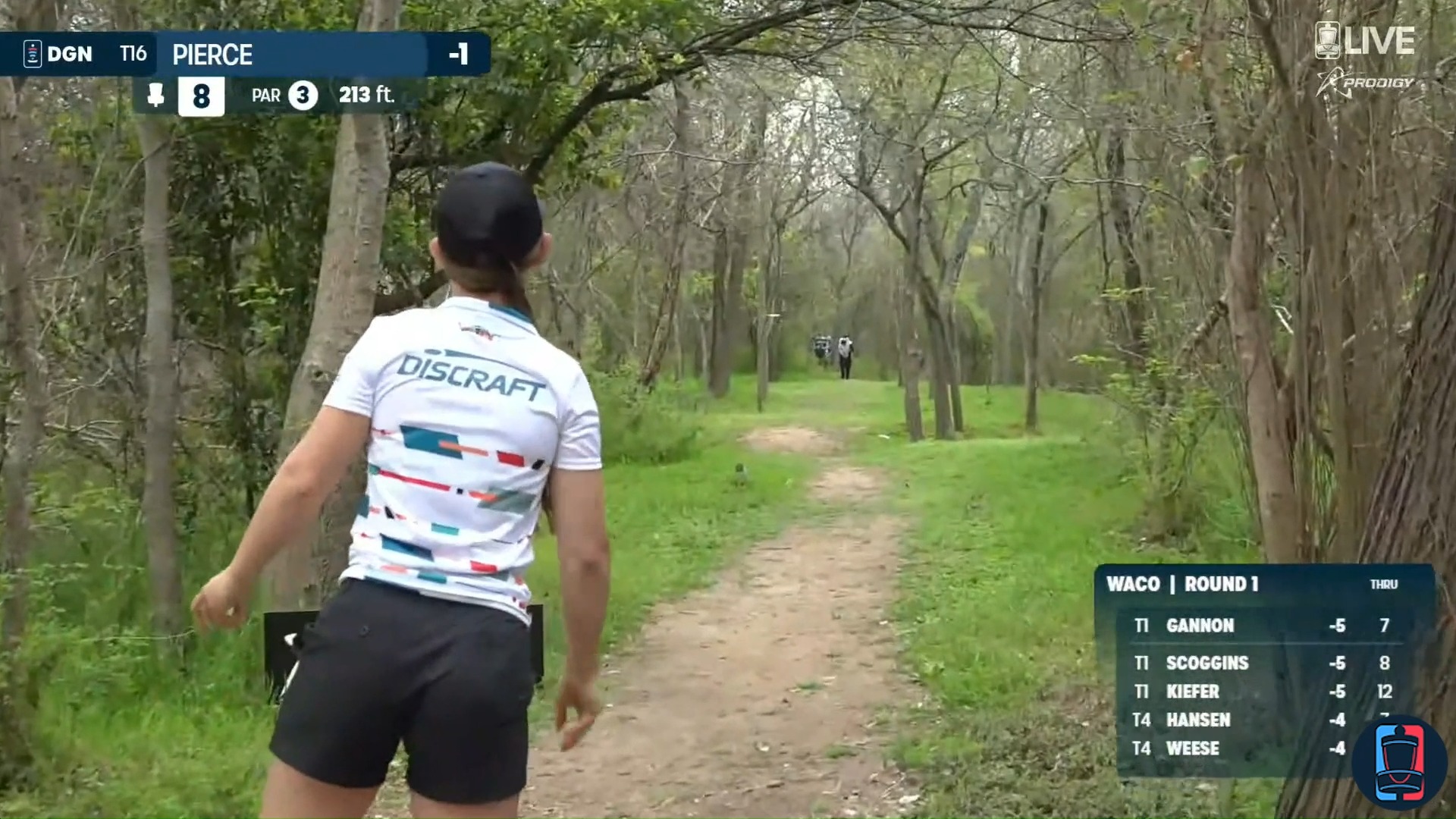 No run up needed for Paige Pierce to park Hole 8 ? | Disc Golf 