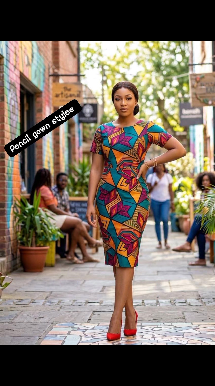 Simple African print pencil gown styles inspiration 😍, #styleinspiration #ankara #fashion | Zahra Bae
