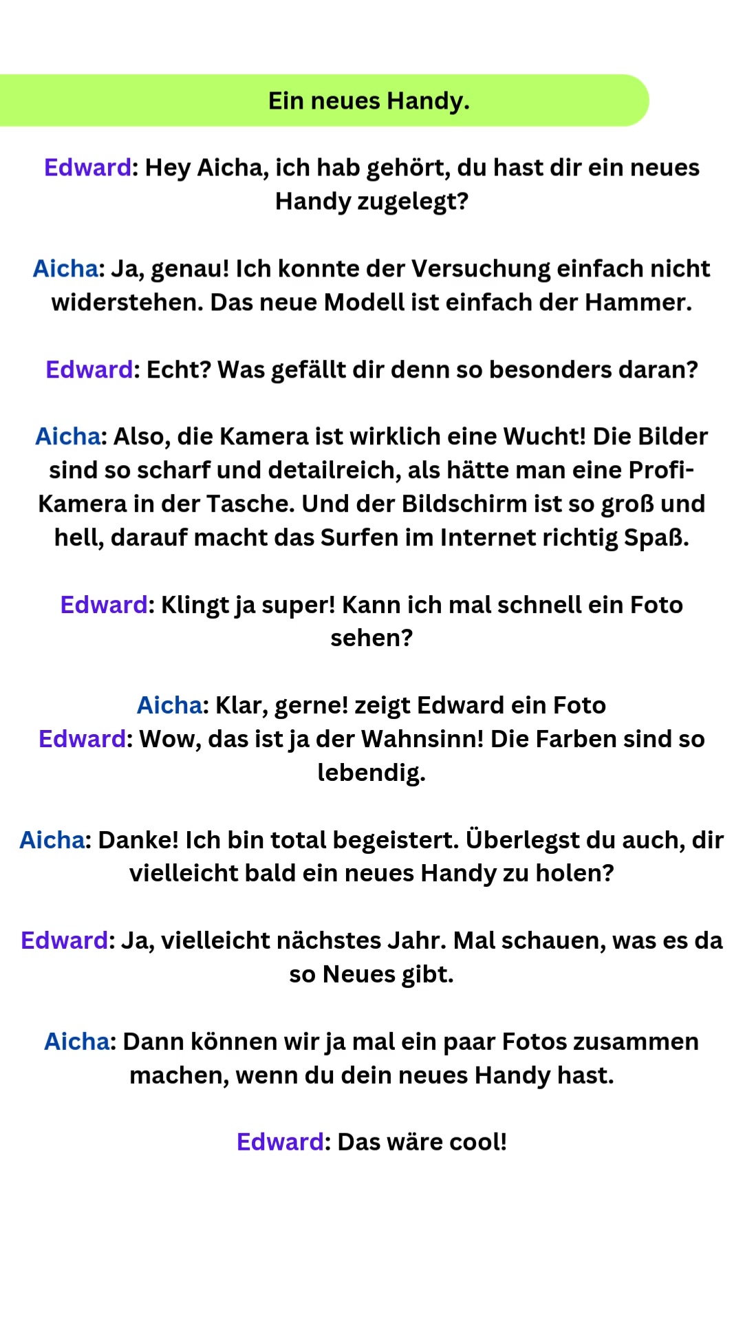 Deutsch lernen mit dialogen Deutsch sprechen und hören a2 b1 German ...