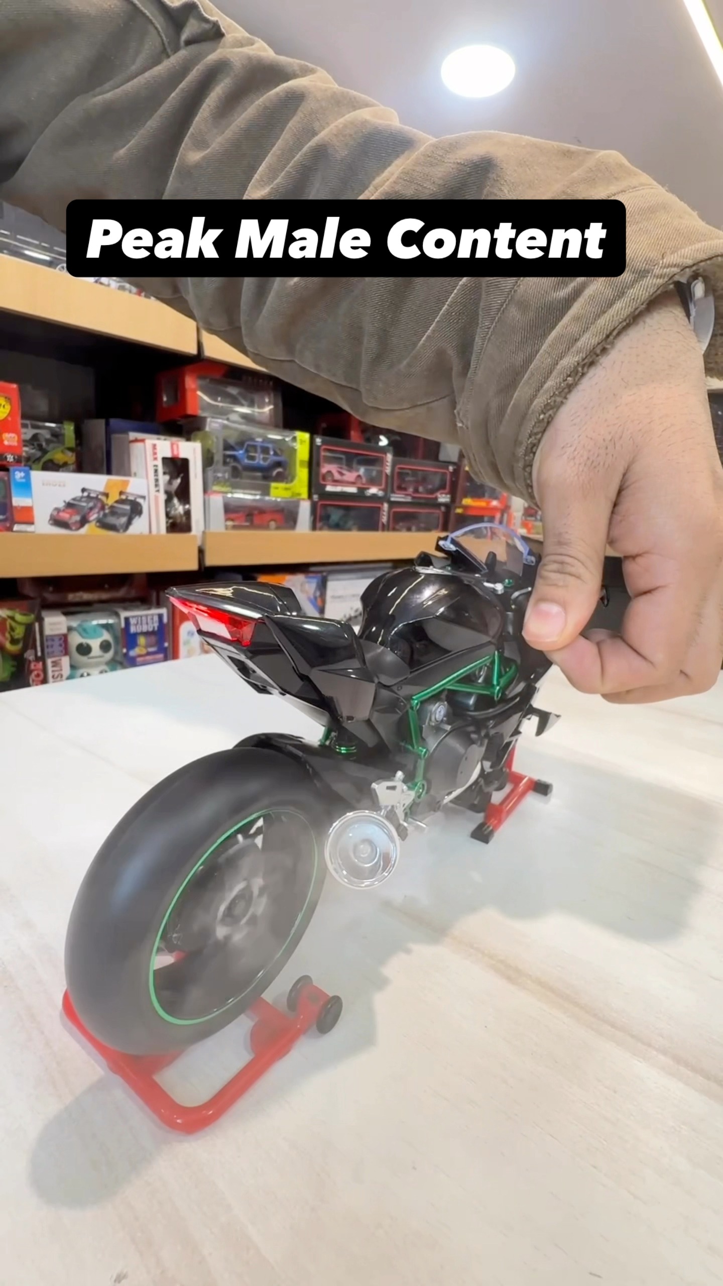 This Kawasaki bike H2R scale model is a must-see. The smaller one