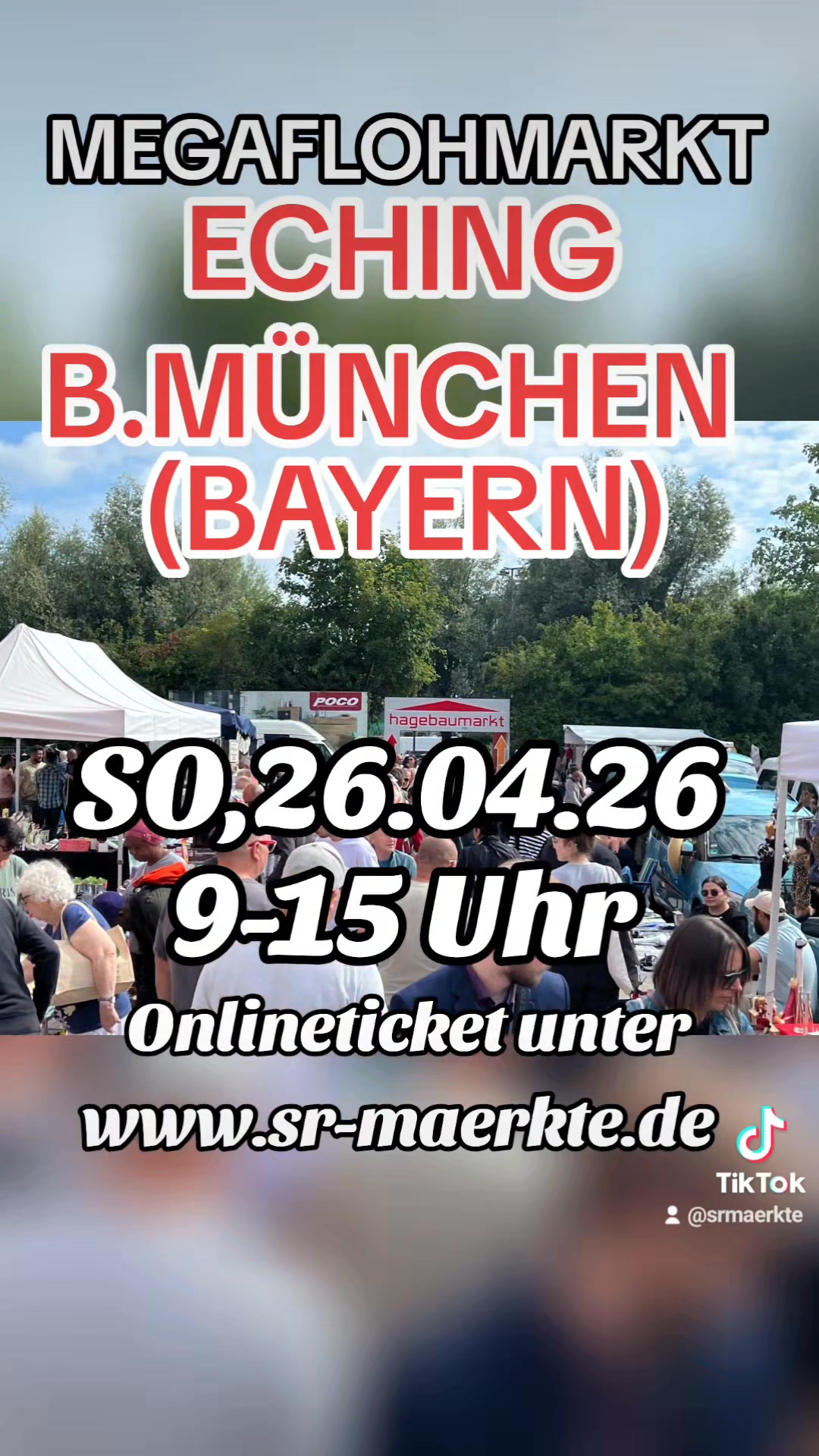 Aufgehts am Sonntag den 26.4.26 nach Eching b.München beim Poco-Markt geht es wieder rund , Von billigen Schnäppchen bis Antik ist hier alles zu bekommen , Onlineticket unter www.sr-maerkte.de