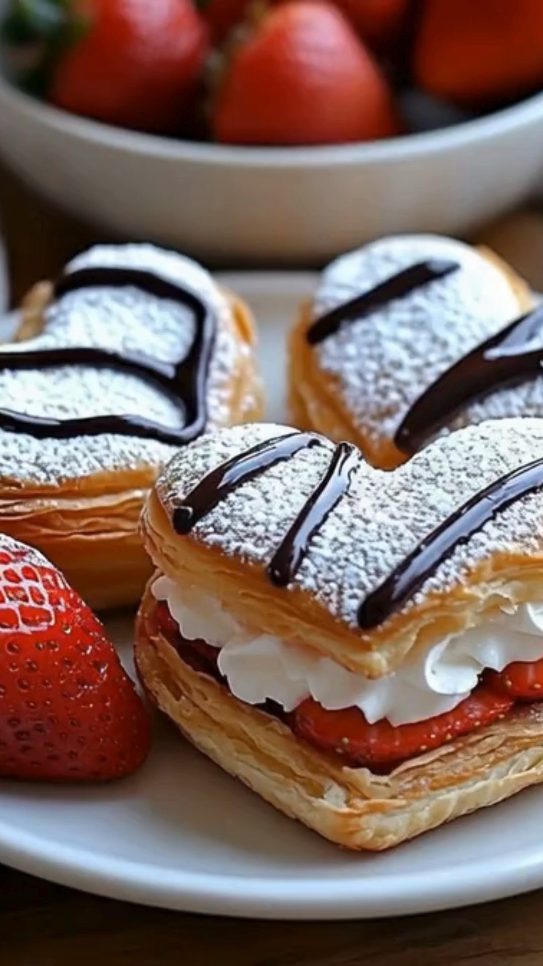 Strawberry Puff Pastry Hearts Ingredients (makes about 8–10 hearts): 1 ...