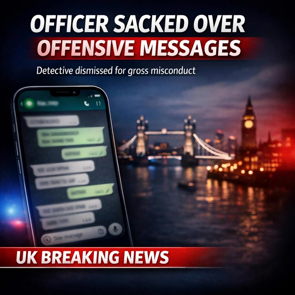 Officer sacked after misconduct panel finds WhatsApp messages about ...