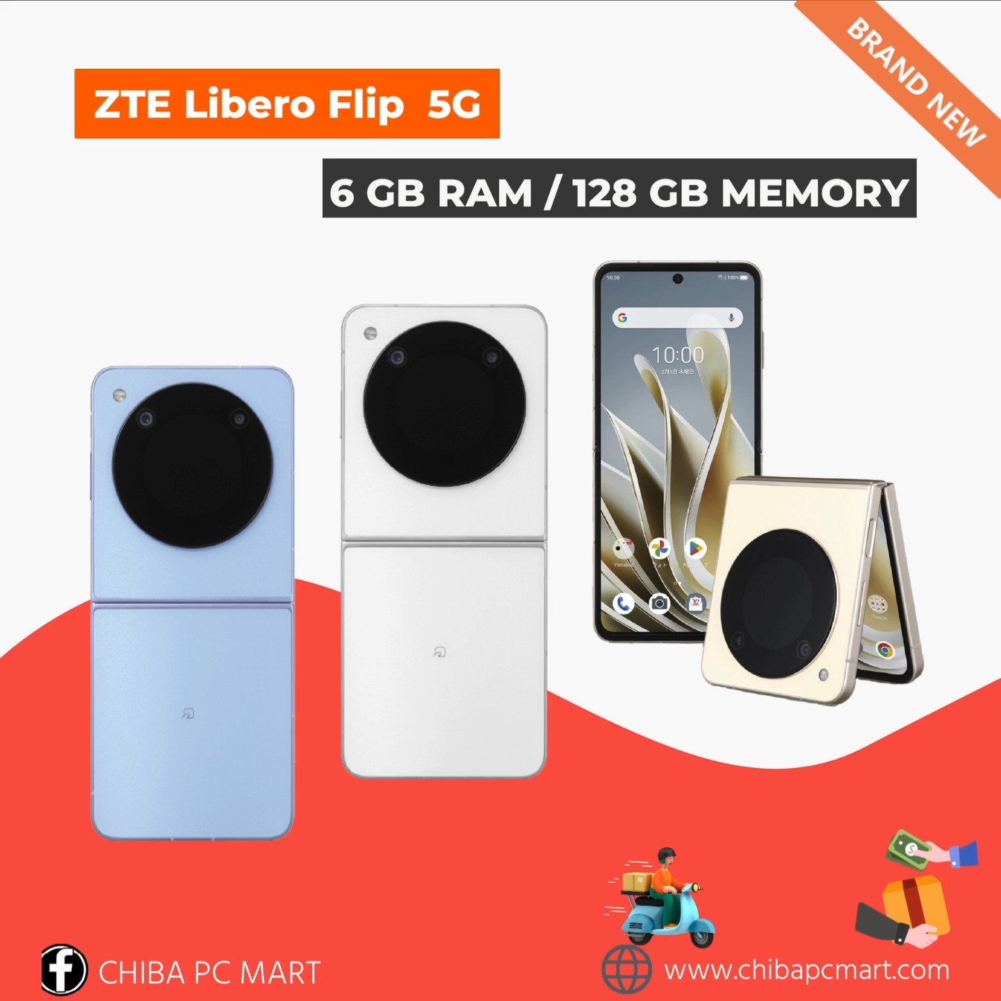 LIBERO FLIP 5G 6GB RAM 128 GB MEMORY GAMING OK Open Line / Any 
