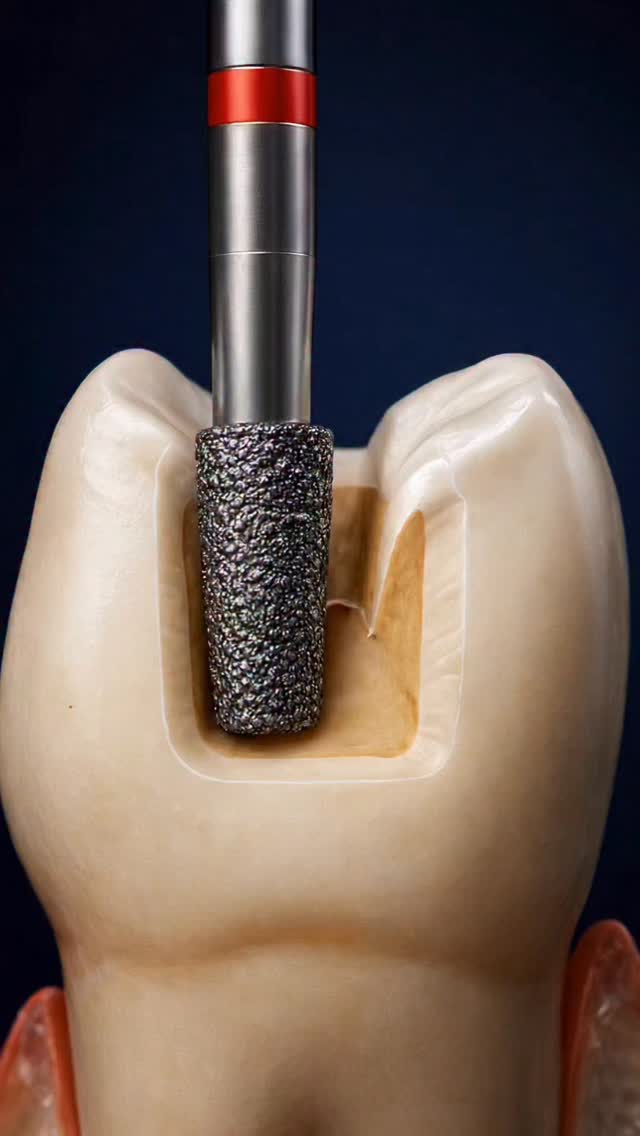 Komet 8845KR ®️ Modified taper + rounded edge = controlled reduction ...