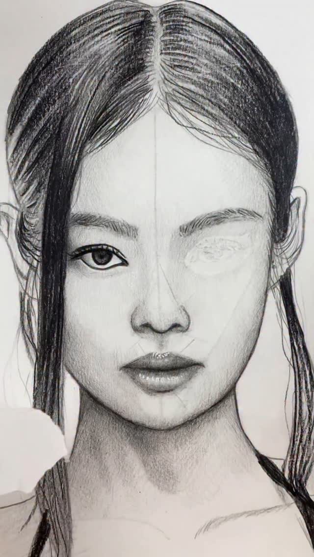 Simple Way to draw the second eye #howtodraw #drawingtutorial #drawing ...