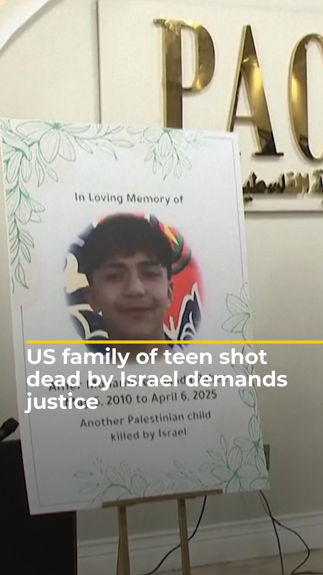 The family of 14-year-old American-Palestinian Amer Mohammad Rabea is ...