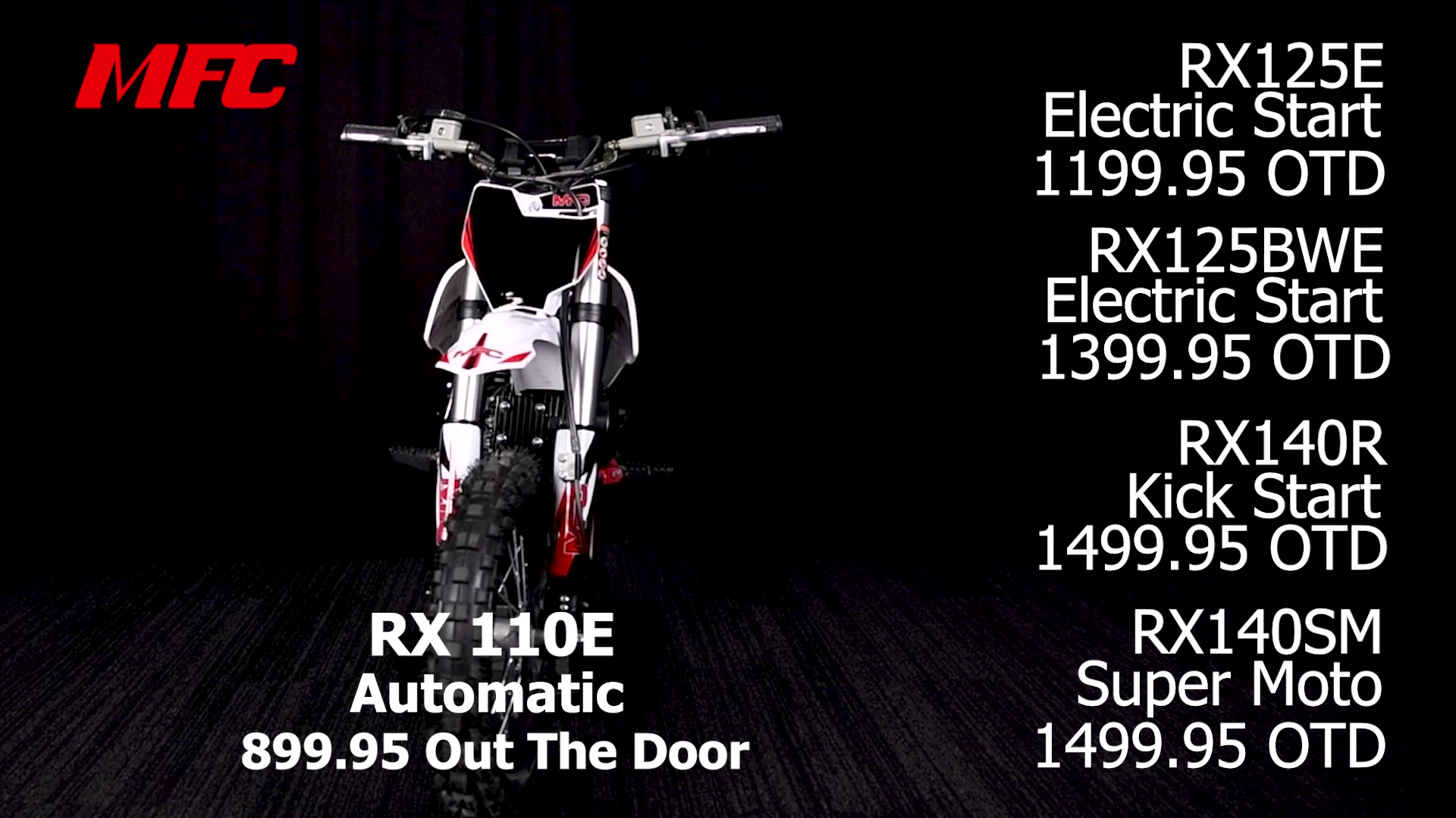 Introducing the MFC Pit Bike lineup! There are 5 models available for ...