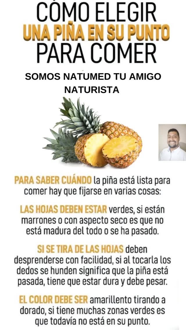 COMO ELEGIR UNA PIÑA EN SU PUNTO PARA COMER.....FELIZ MIÉRCOLES ...