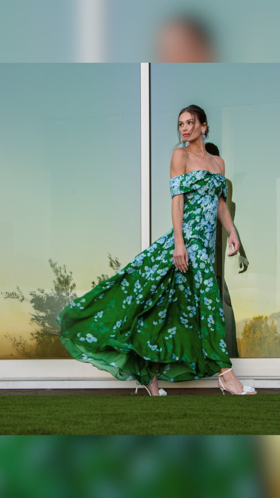 Our Kennedy Gown is romance in motion… 💚 | Sachin & Babi