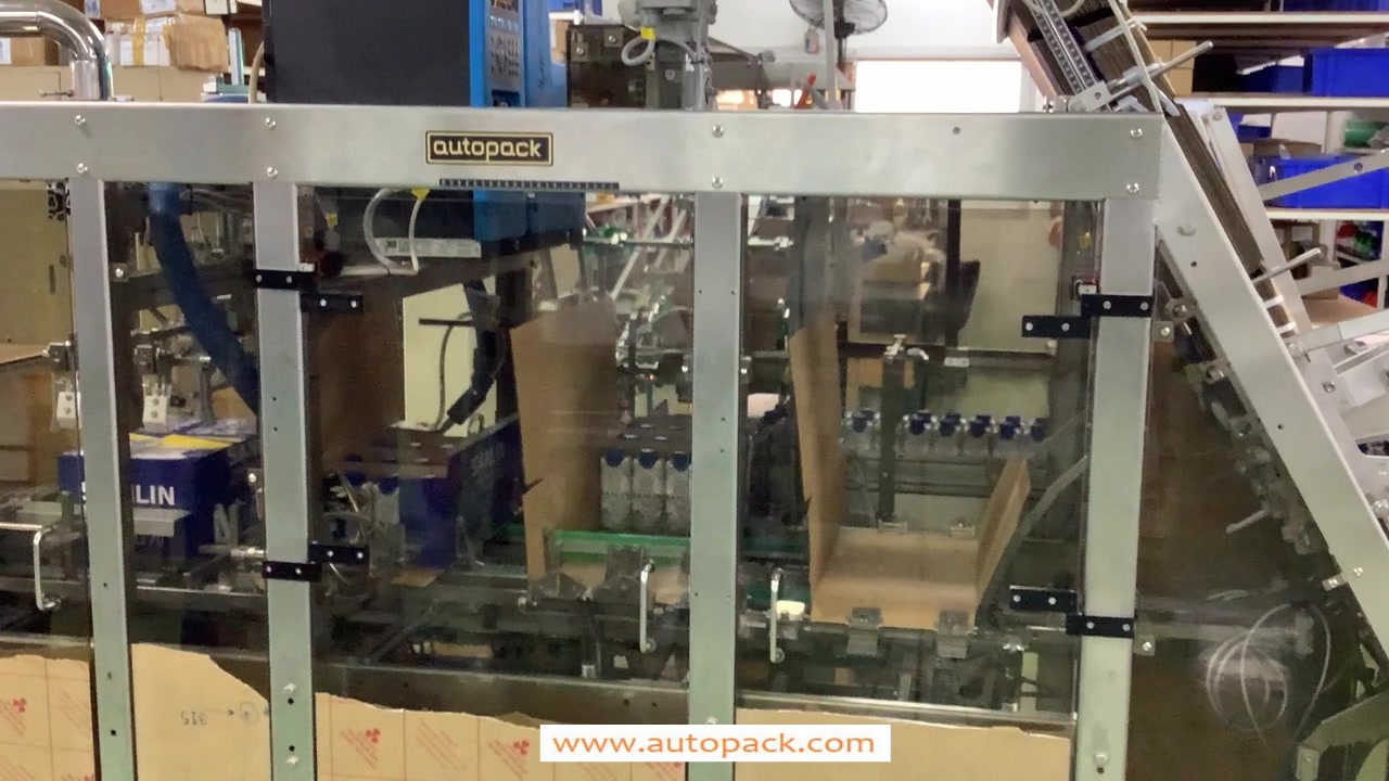Automatic Wrap Around Case Packer with card magazine inserter For more ...