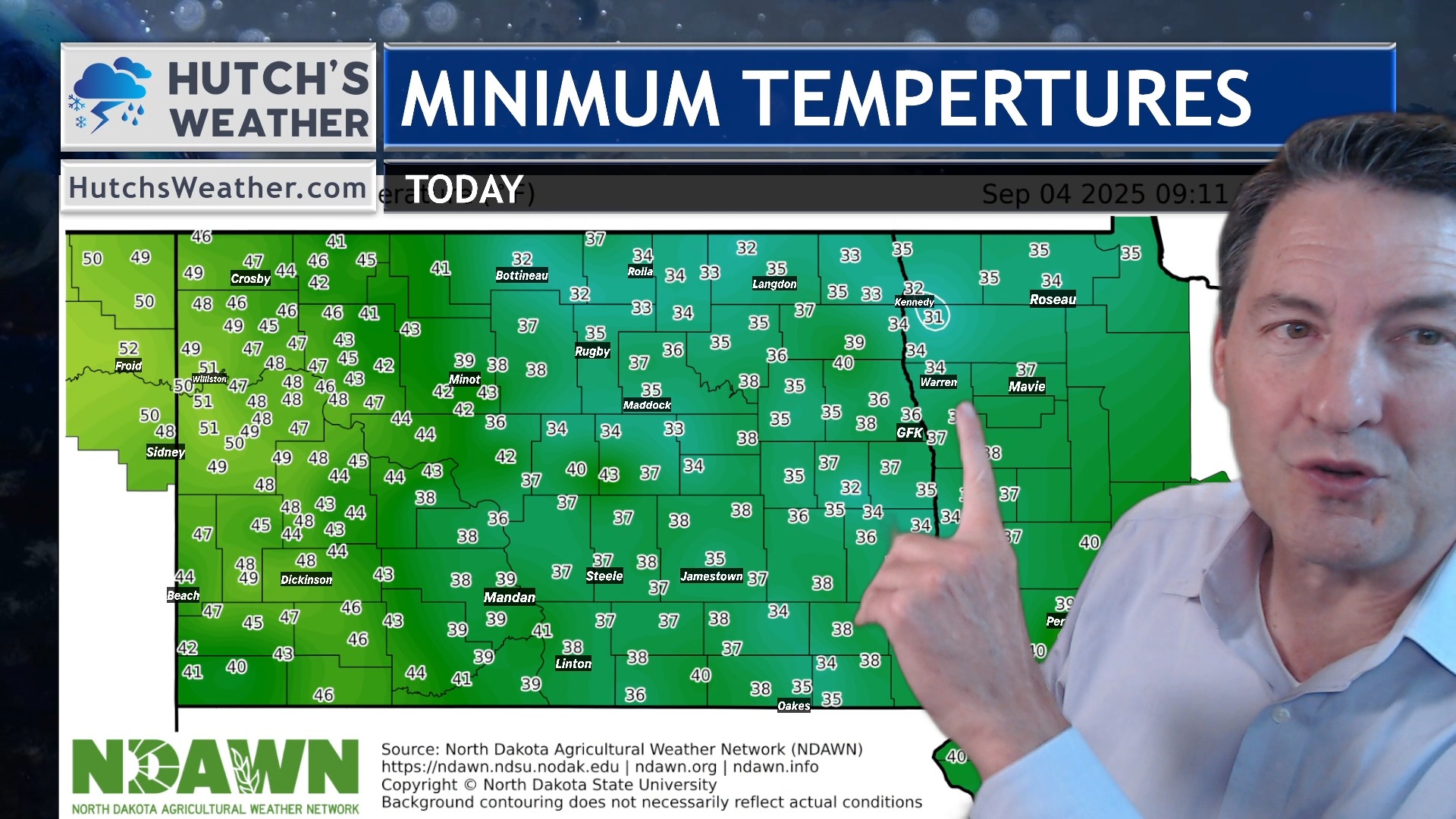 Where temperatures will bring a FROST or even FREEZE this weekend ...