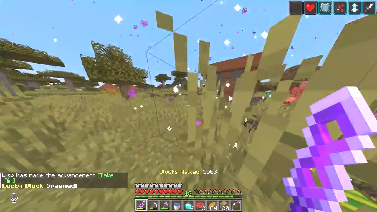 Minecraft, But Walking Spawns Lucky Blocks #wisp #new #viral