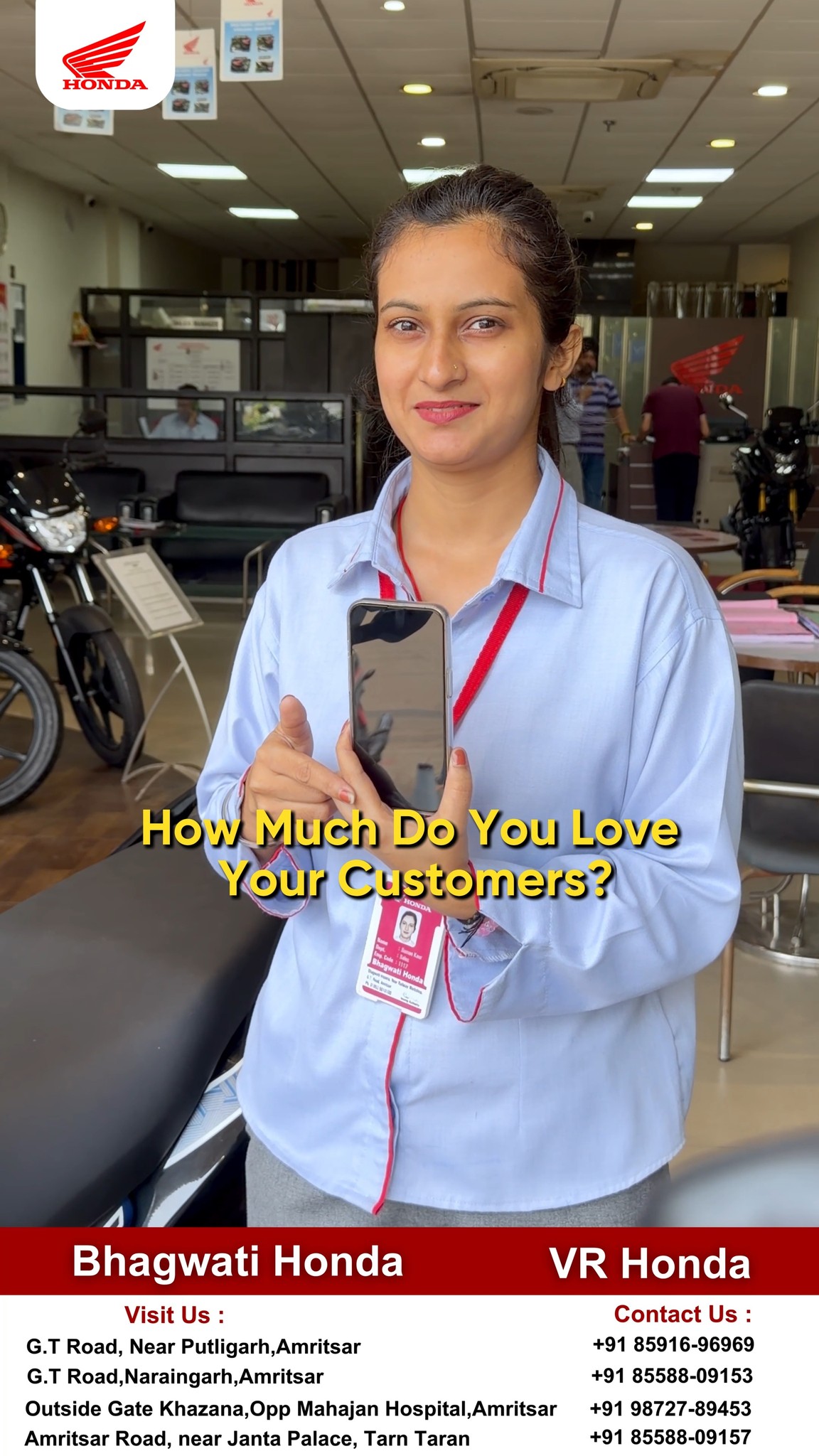 At Bhagwati Honda, every customer is family ❤️ From smiles to