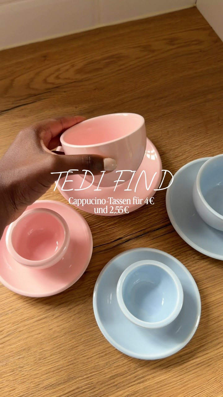Ich habe die allerschönsten Cappuccino-Tassen bei TEDi gefunden und musste sie direkt mitnehmen. 😍, Ich liebe die Cups von Within Mood schon lange total, diese matten Farben, die Form, dieses