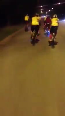 Team Prison practising double paceline rotation discipline. Not perfect ...