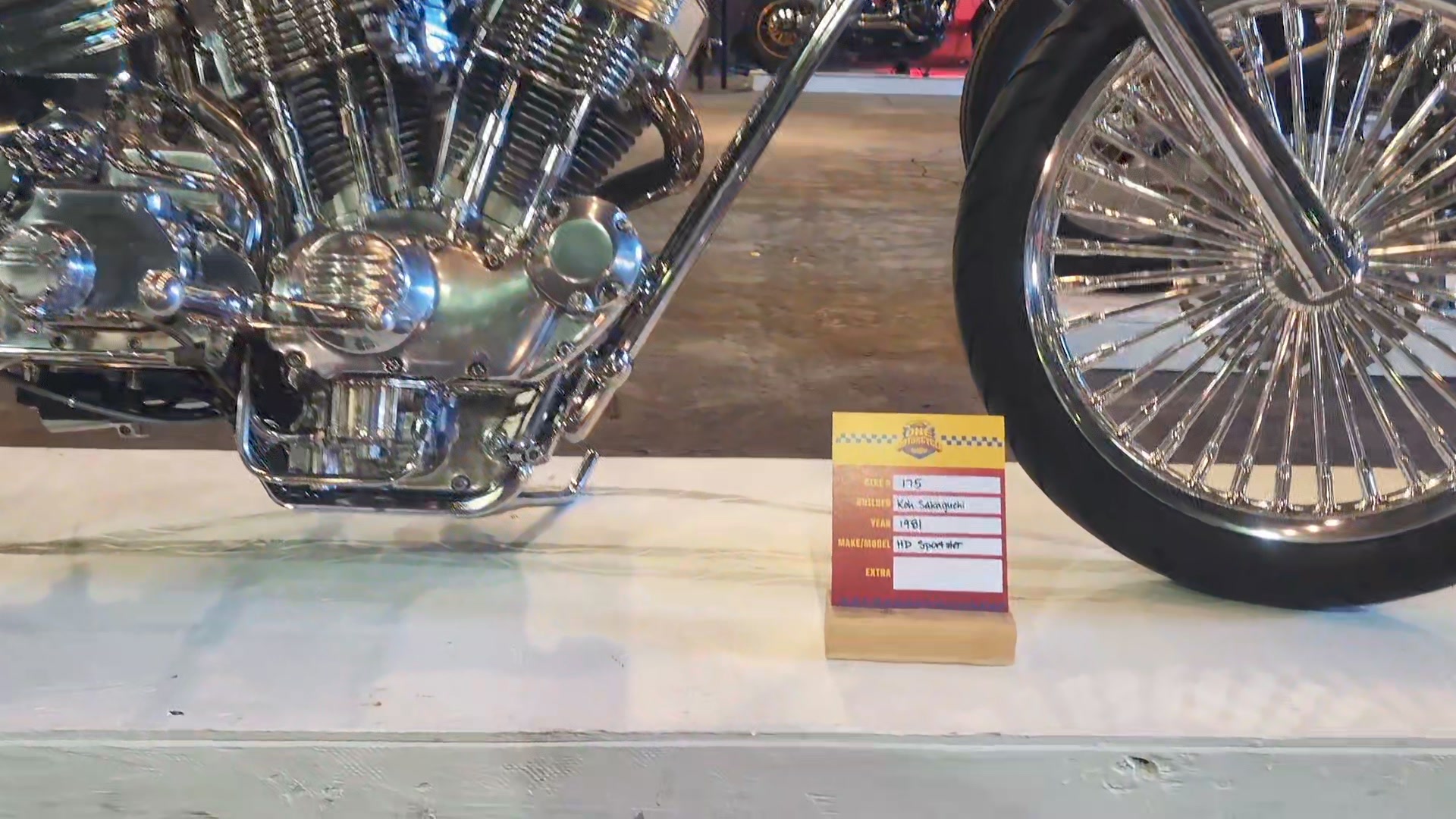 Kenji Hoshi's custom painted chopper at Trippy Ten exhibit