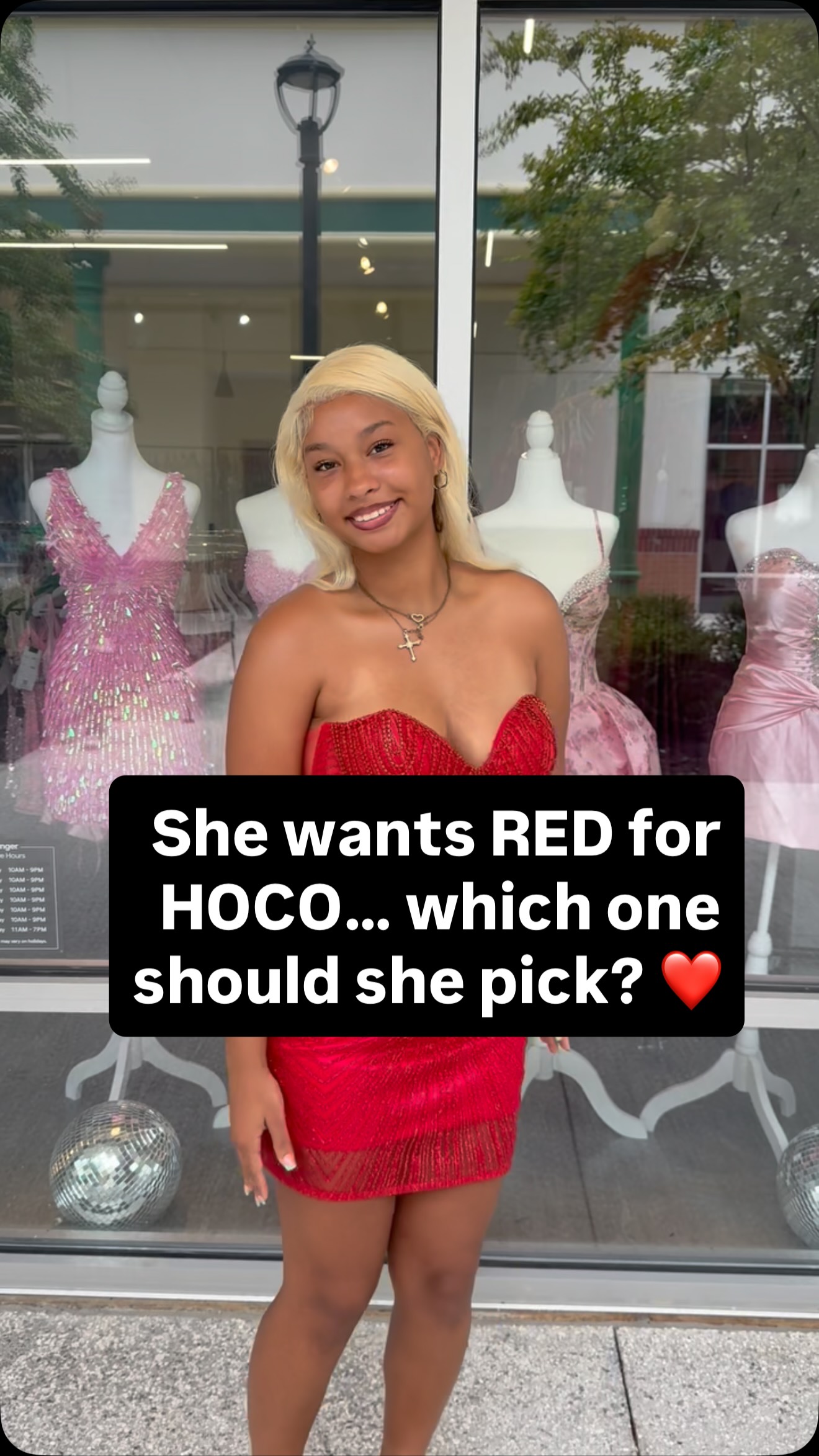 Three red HOCO dresses ❤️ Which one gets your vote?, Comment 1, 2 or 3 before you read everyone else’s 👇, Homecoming dress shopping starts here!, #homecoming #homecomingdress #hoco #hocodress 