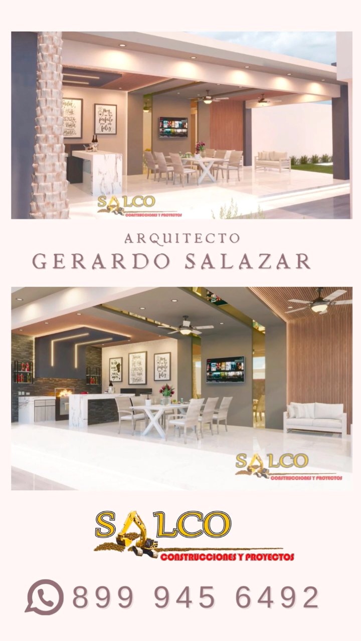 Diseño de área social para disfrutar en familia con área techada asador ...