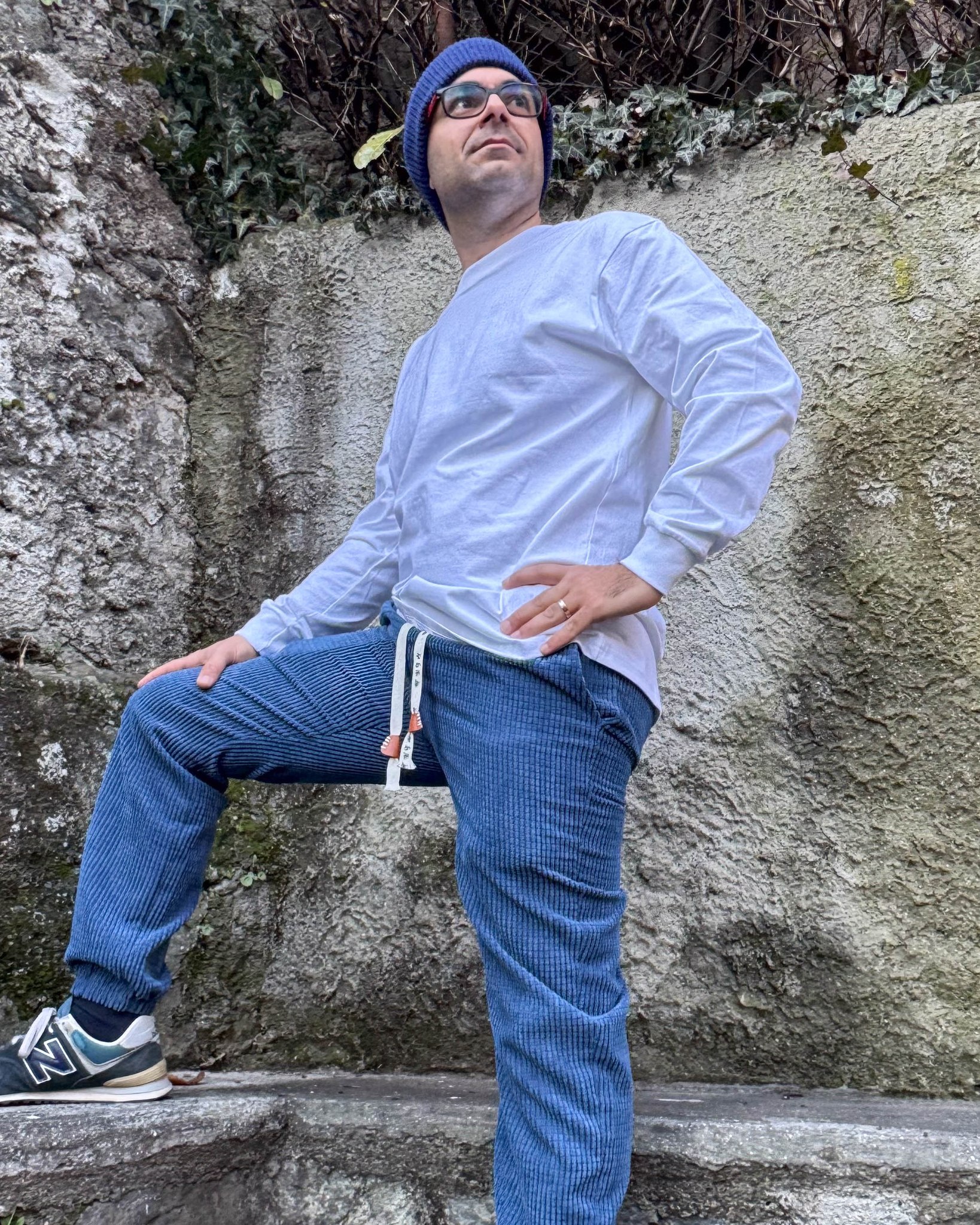 Pantaloni Baggy In Velluto A Coste Per Uomo – Taglio Ampio E Dritto Con Vita Elasticizzata E Cordino, Stile Streetwear Giapponese Casual, Tinta Unita Super Comoda - copertina